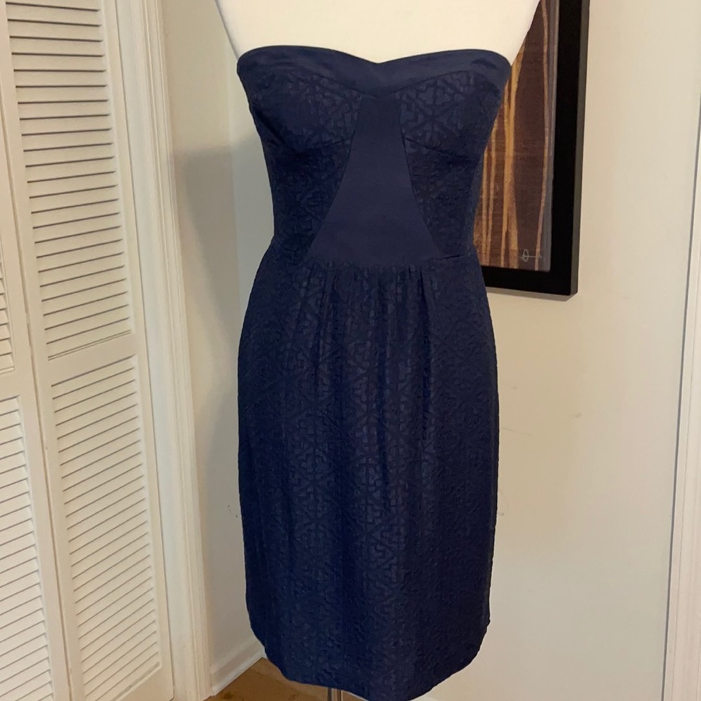 Rebecca Taylor Navy Silk Dress-4